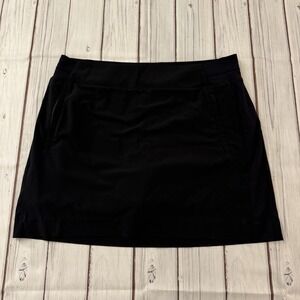 Athleta Black Athletic Skort Skirt Women's Size 14 Stretch Pockets Activewear